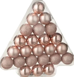 J-Line Weihnachtskugel rosa D 4 cm 24 St.