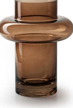 Jodeco Vase mit Fuß Charles braun D 16 H 20 cm