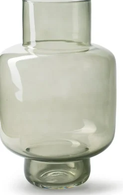 Jodeco Vase mit Fuß Marilyn grün D 19 H 30 cm