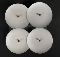 Kerzenteller mit Dorn aus Metall D 7 cm silber 4 St.