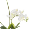 Künstliche Orchidee (Phalaenopsis) im Topf D 16 H 35 cm weiß