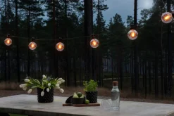 Konstsmide LED Lichterkette schwarz 5 m mit 10 austauschbaren Leuchten