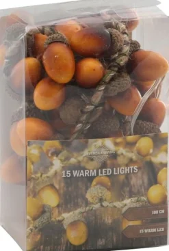 Lichterkette Eicheln 1m warmweiß