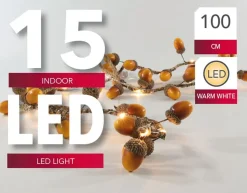 Lichterkette Eicheln 1m warmweiß