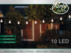 Lichterkette Glühbirnen 10 LEDs 10 m warmweiß