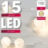 Lichterkette Kugeln 1,5 m warmweiß
