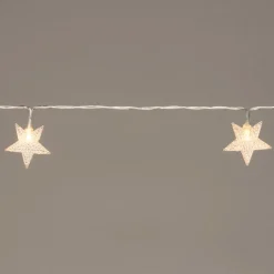 Lichterkette Sterne mit 50 LEDs 10 m warmweiß