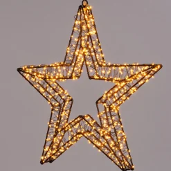 Lichtfigur Stern 3D schwarz mit 800 LEDs weiß D 36 H 3 cm