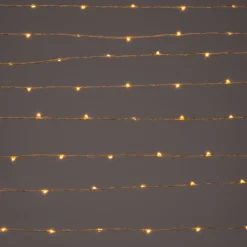 Lichtkaskade Jute LED 8 x 2 m klassisch warm