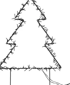 Luca Lighting Gartenstecker Weihnachtsbaum beleuchtet 53 x 1 x 75 cm mit 115 LEDs weiß
