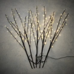 Luca Lighting Gartenstecker Weihnachtszweig schwarz 30 x 30 x 90 cm 5 St.