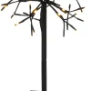 Luca Lighting Gartenstecker Lichtkaskade Dandelion schwarz mit 64 LEDs warmweiss D 30 H 54 cm