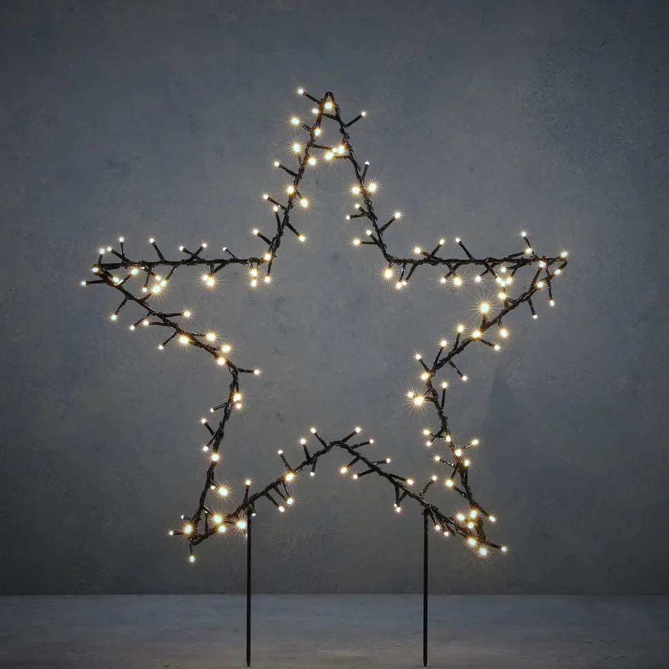 Luca Lighting Gartenstecker Stern beleuchtet 60 x 1 x 73 cm mit 100 LEDs weiß