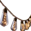 Luca Lighting Glühbirnen-Lichterkette (Seil) 8,15 m mit 10 Birnen (D 5 cm) und 50 LEDs warmweiß