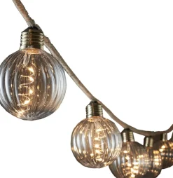 Luca Lighting Glühbirnen-Lichterkette (Seil) 8,15 m mit 10 Birnen (D 8 cm) und 50 LEDs warmweiß