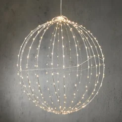 Luca Lighting Hängelampe Kugel mit 400 LEDs weißes Licht D 60 cm