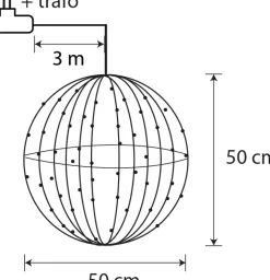 Luca Lighting Hängelampe Kugel mit 320 LEDs warmweiß D 50 cm