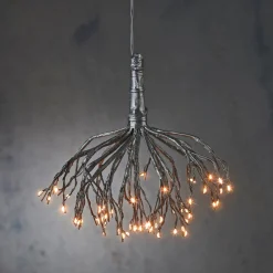 Luca Lighting Hängelampe Lichtkaskade Dandelion mit 63 LEDs warmweiß D 30 H 21 cm