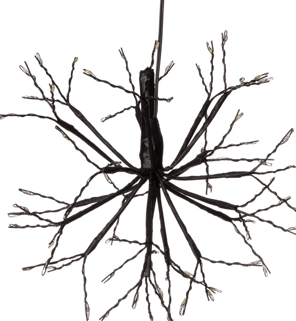 Luca Lighting Hängelampe Lichtkaskade Dandelion mit 63 LEDs weißes Licht D 30 H 21 cm