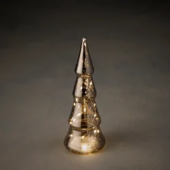 Luca Lighting Weihnachtsbaum Sterre silber beleuchtet D 10 H 25 cm