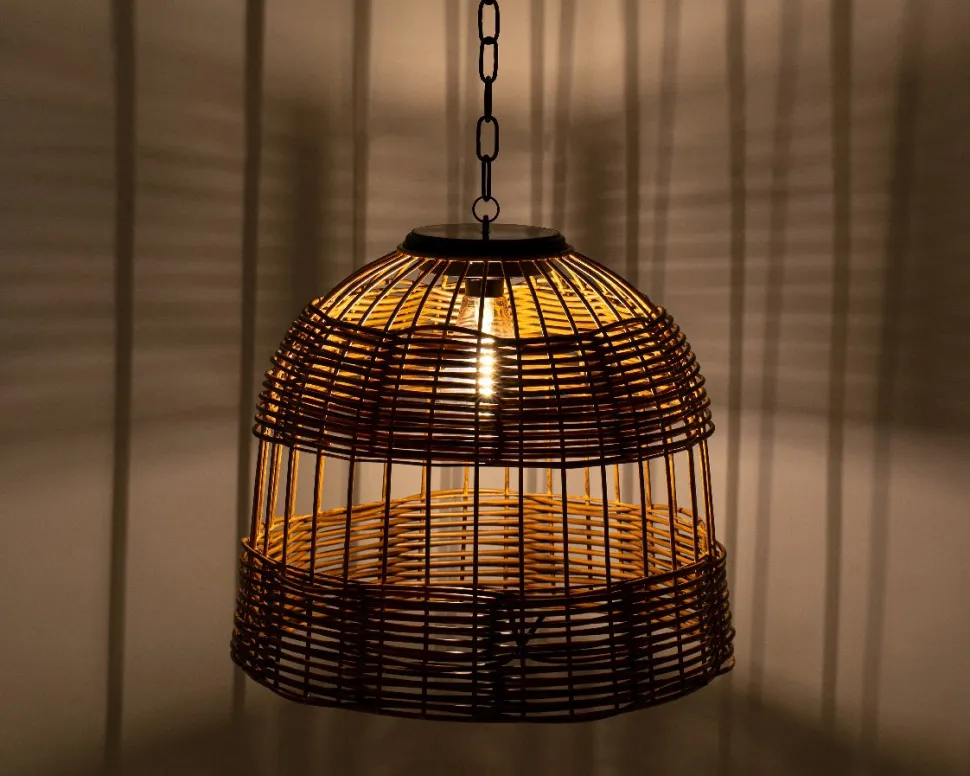 Lumineo LED Solarleuchte naturell D 36 H 32 cm