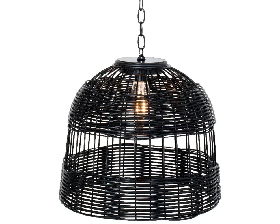 Lumineo LED Solarleuchte schwarz D 36 H 32 cm