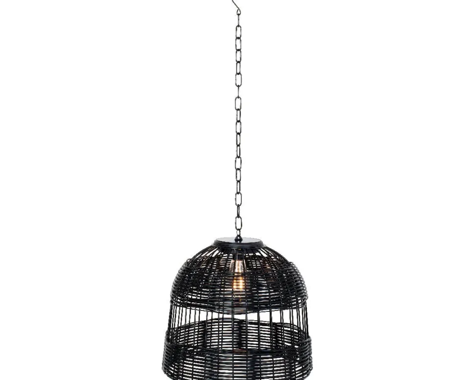 Lumineo LED Solarleuchte schwarz D 36 H 32 cm