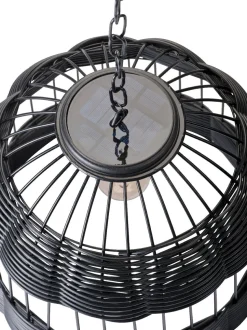 Lumineo LED Solarleuchte schwarz D 36 H 32 cm