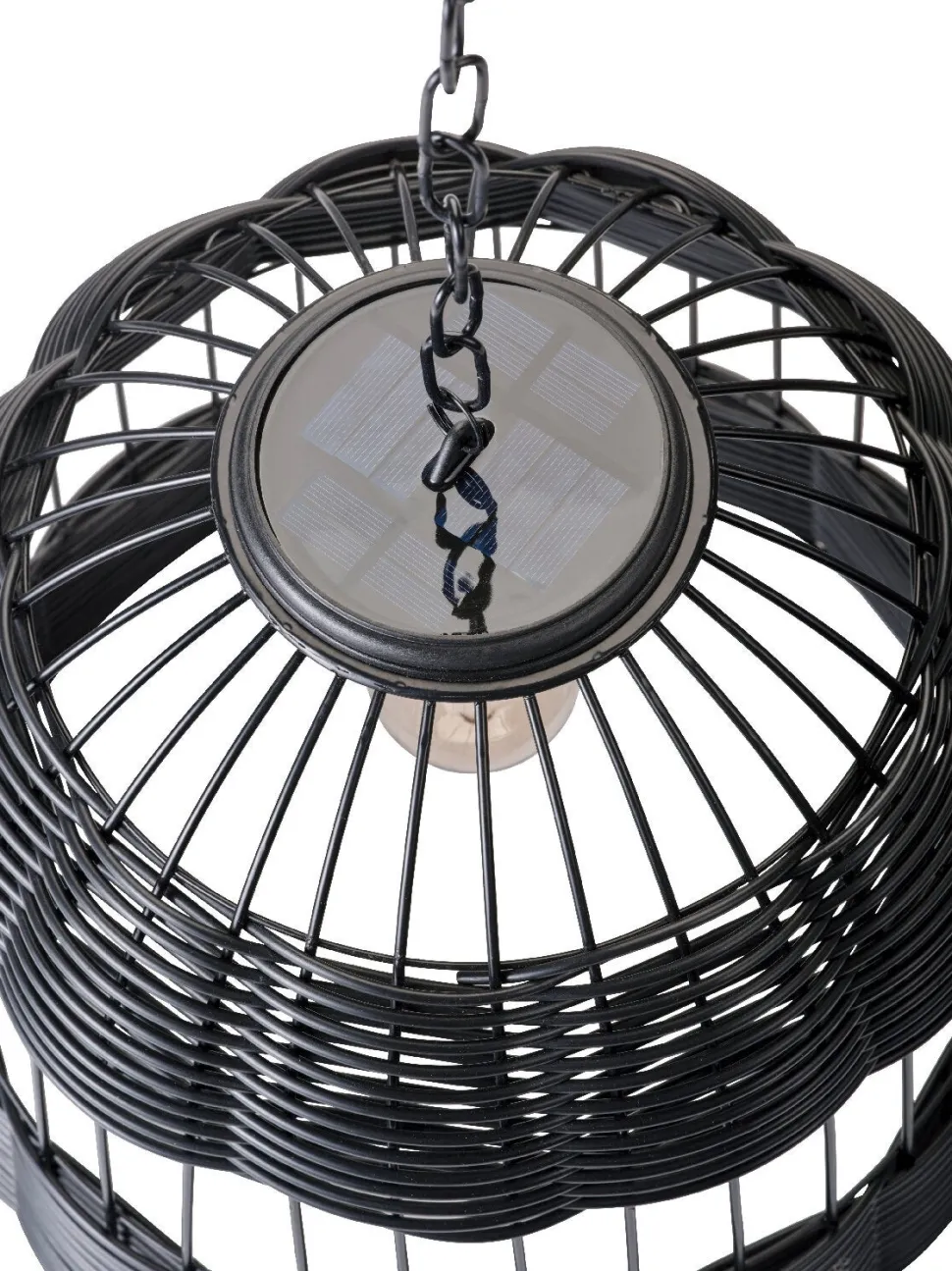 Lumineo LED Solarleuchte schwarz D 36 H 32 cm