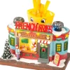 Lumineo Weihnachtsdorf Miniatur Pommes (Snackbar) 12 x 19,5 x 16 cm