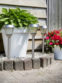 Luxform Lighting Solar Stehlampe outdoor Mizar RVS 18,1 x 18,1 x 45,8 cm