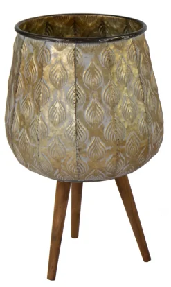 Mega Collections Blumentopf Emir D 35 H 59 cm gold