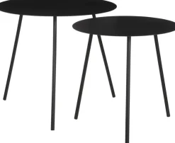 Mica Decorations Beistelltisch Pontus schwarz D 55 H 45 cm