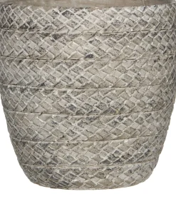 Mica Decorations Blumentopf Alma rund D 21,5 cm H 21 cm hellgrau