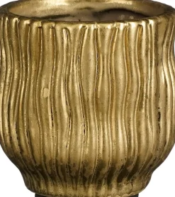 Mica Decorations Blumentopf Ponta gold D 9,5 H 10 cm