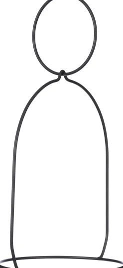 Mica Decorations Blumentopf Halter schwarz 25,5 x 21 x 44 cm