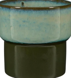 Mica Decorations Blumentopf Aster grün / blau D 22 H 20 cm