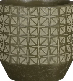 Mica Decorations Blumentopf Valley dunkelgrün D 25 H 24 cm