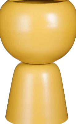 Mica Decorations Blumentopf Baloe gelb D 24 H 36,5 cm