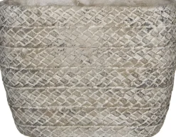 Mica Decorations Blumentopf Alma 28 x 15 x 21 cm grau