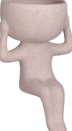 Mica Decorations Blumentopf Man braun 16 x 16 x 23 cm