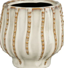 Mica Decorations Blumentopf Cathy weiß D 12,5 H 11,5 cm