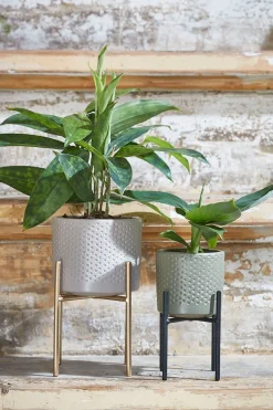 Mica Decorations Blumentopf-Ständer Ascot gold D 11,5 cm H 12,5 cm