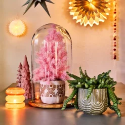 Mica Decorations Glasglocke mit Teller Hella transparent D 21 H 55,5 cm