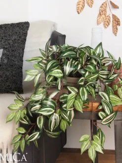 Mica Decorations Künstliche Hängepflanze Tradescantia 15 x 20 x 54 cm