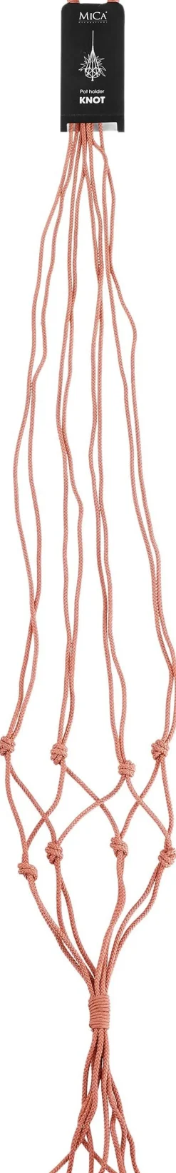 Mica Decorations Makramee Blumenampel Knoten rosa H 140 cm