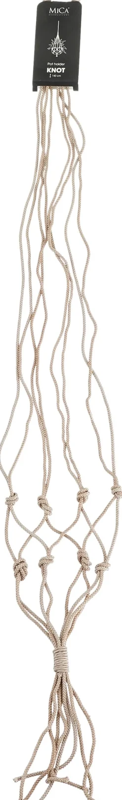 Mica Decorations Makramee Blumenampel Knoten braun H 140 cm