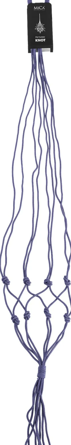 Mica Decorations Makramee Blumenampel Knoten violett H 140 cm