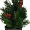 Mica Decorations Mini-Weihnachtsbaum Ivo mit Tannenzapfen D 7,5 H 24 cm