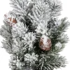 Mica Decorations Mini-Weihnachtsbaum Ivo mit Schnee und Zapfen D 7,5 H 24 cm